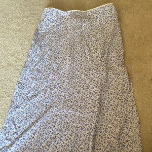 Brandy Melville purple floral skirt with slit